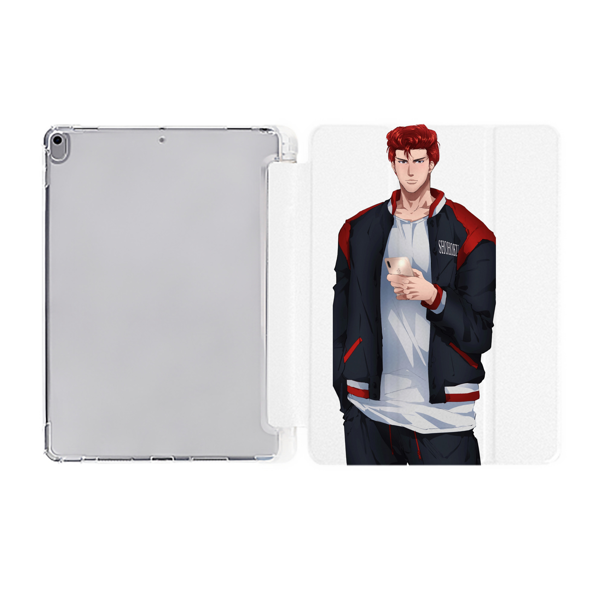（画像用） SLAM DUNK／スラムダンク IPad ケース ペン収納付き 三つ折りスタンド PUレザー×シリコン 対応機種9.5/10.5/10.9インチ
